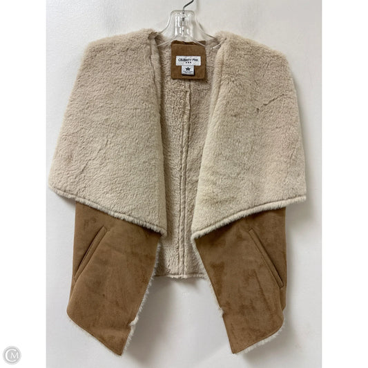 Vest Faux Fur & Sherpa By Celebrity Pink In Brown, Size: S
