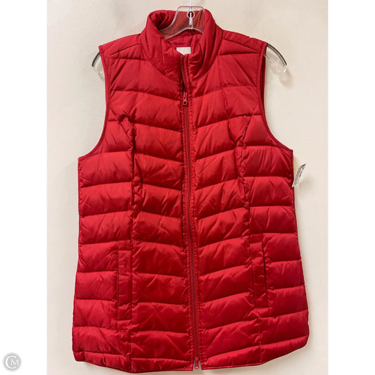 Vest Puffer & Quilted By J. Jill In Red, Size: M