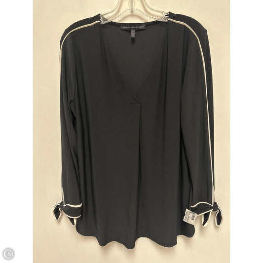 Top Long Sleeve By White House Black Market In Black, Size: L