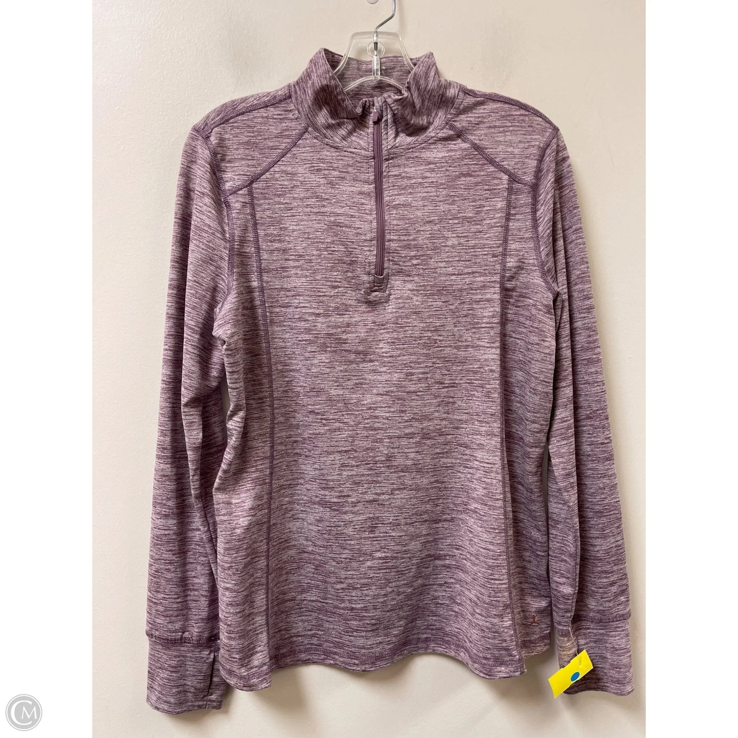 Athletic Top Long Sleeve Collar By Danskin Now In Purple, Size: M