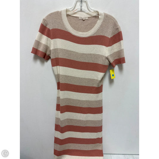 Dress Casual Maxi By Clothes Mentor In Cream & Pink, Size: L