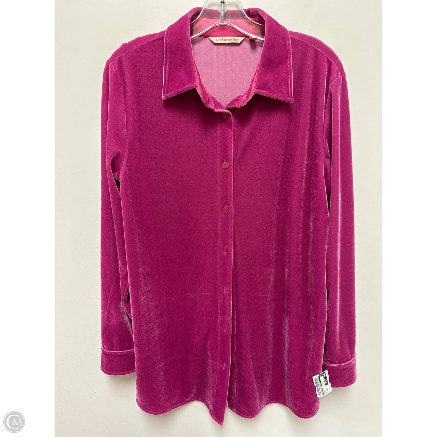 Blouse Long Sleeve By Soft Surroundings In Purple, Size: M