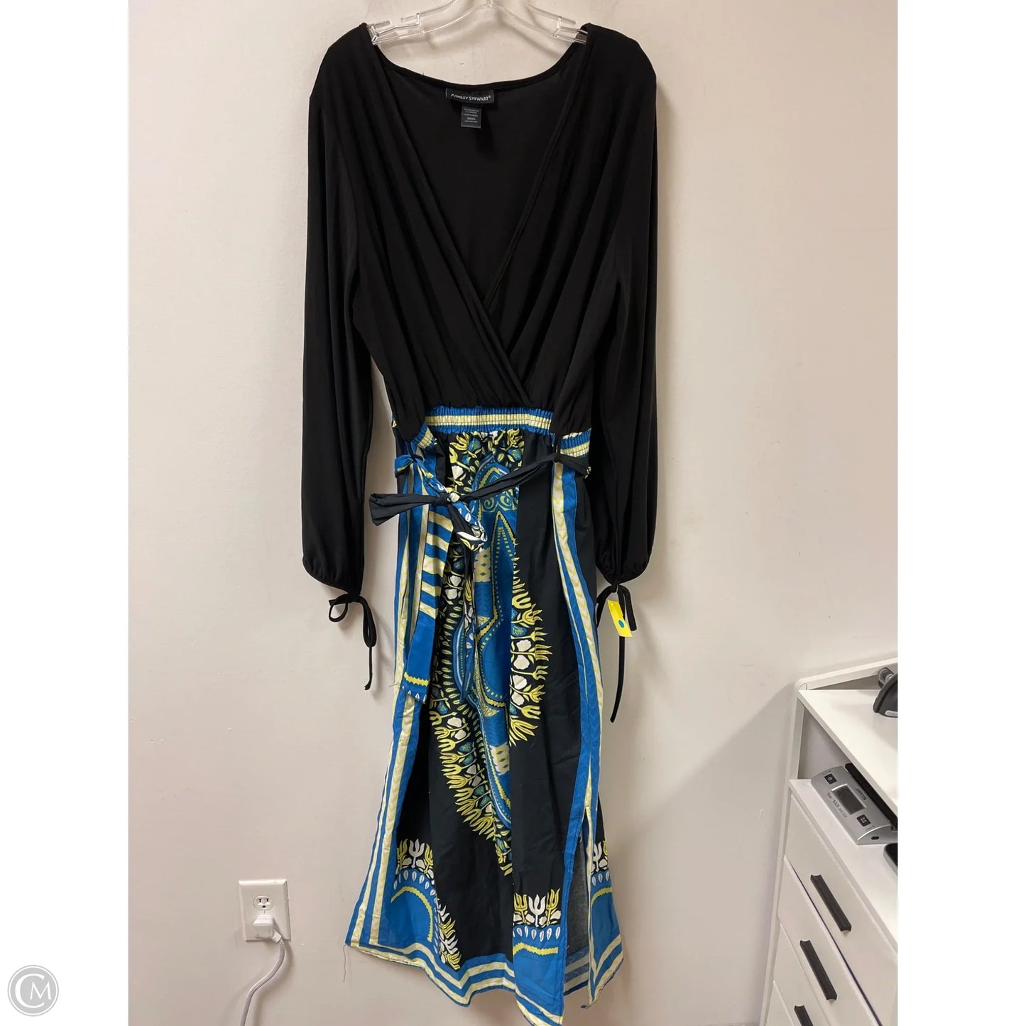 Dress Casual Maxi By Ashley Stewart In Black & Blue, Size: 3x