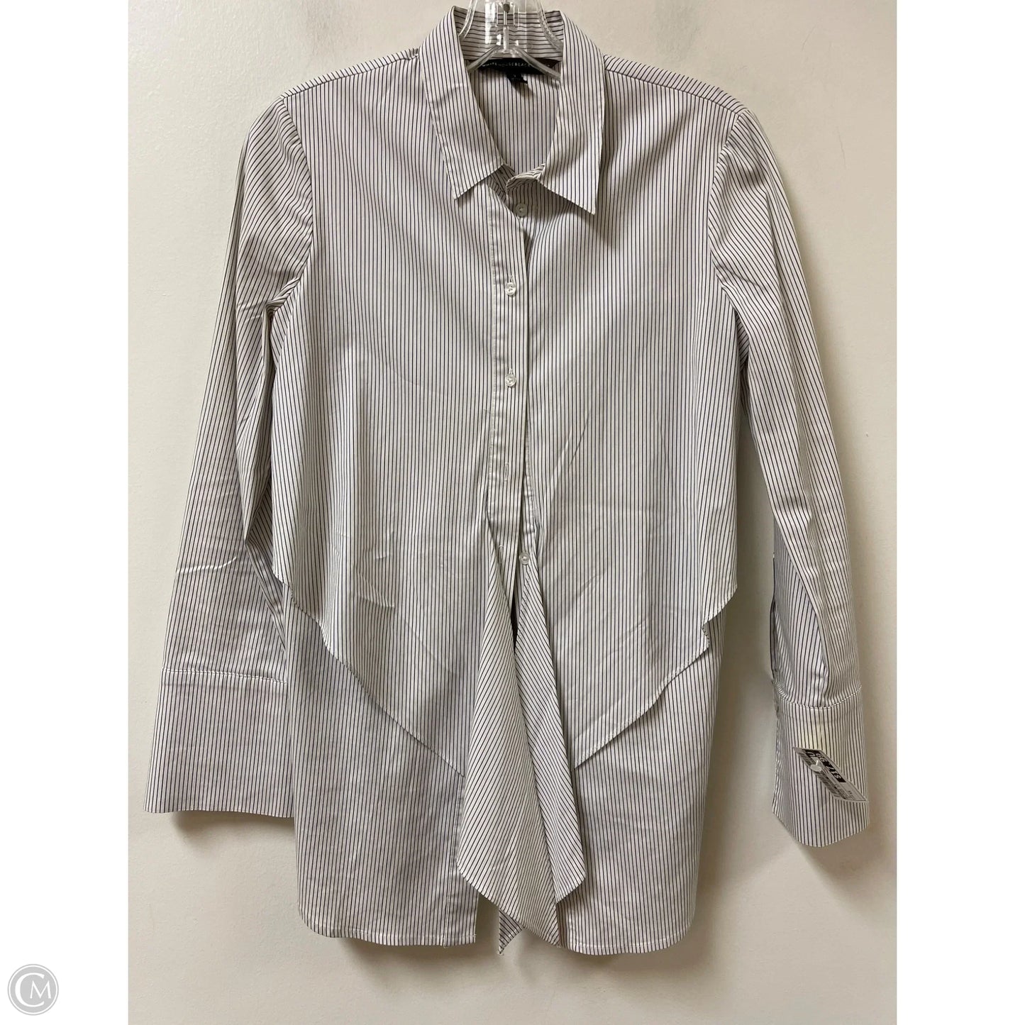 Blouse Long Sleeve By White House Black Market In Striped Pattern, Size: Xs