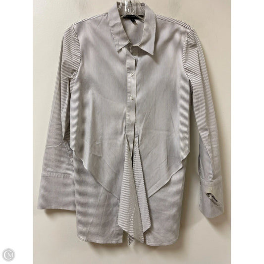Blouse Long Sleeve By White House Black Market In Striped Pattern, Size: Xs