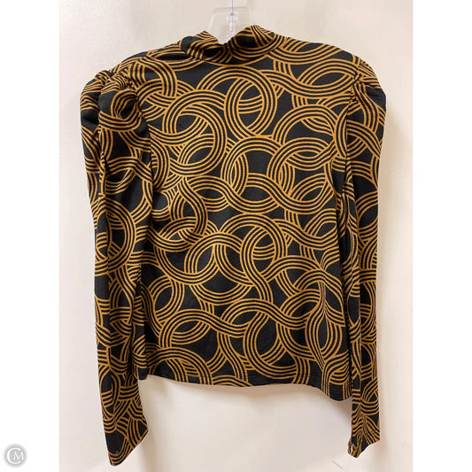 Top Long Sleeve By Who What Wear In Black & Brown, Size: S