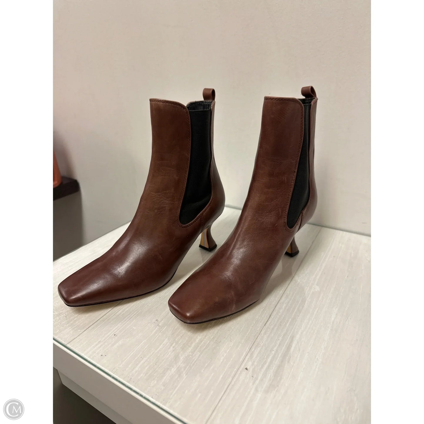 Boots Ankle Heels By Sam Edelman In Brown, Size: 8