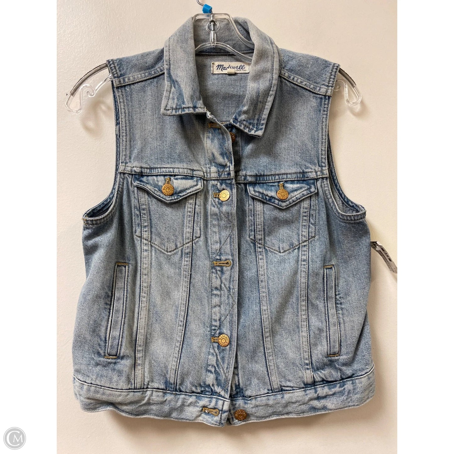 Vest Other By Madewell In Blue Denim, Size: M