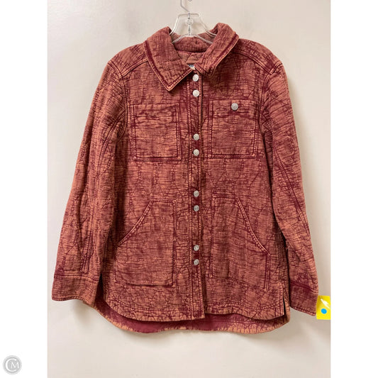 Jacket Shirt By Pilcro In Red, Size: M
