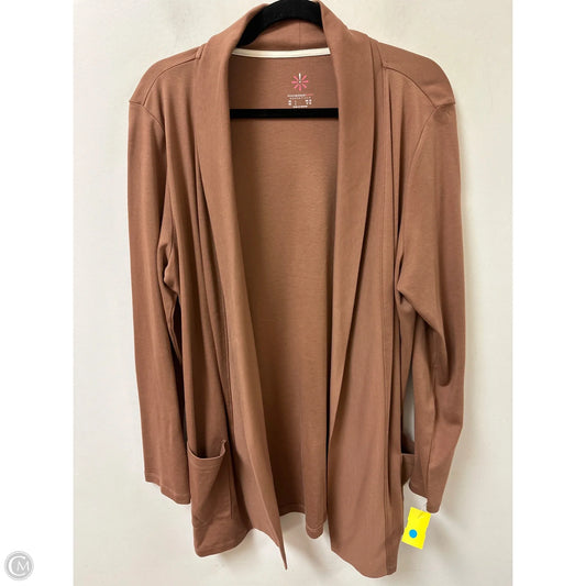 Sweater Cardigan By Isaac Mizrahi In Brown, Size: L