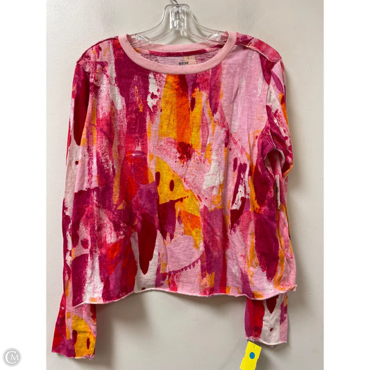 Top Long Sleeve By Maeve In Pink, Size: S