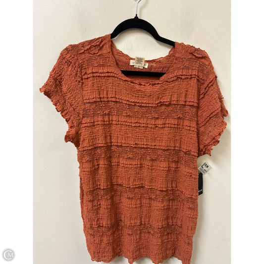 Top Short Sleeve By Torrid In Orange, Size: 1x