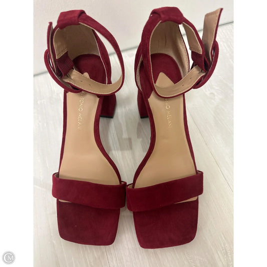 Sandals Heels Block By Antonio Melani In Red, Size: 6.5