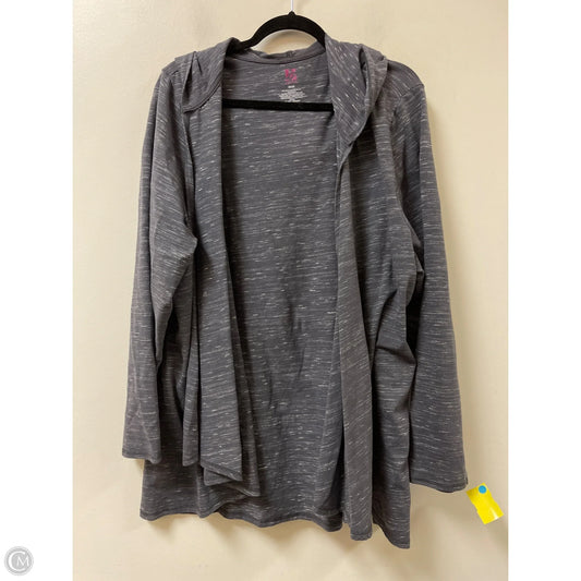Sweater Cardigan By Clothes Mentor In Grey, Size: 4x