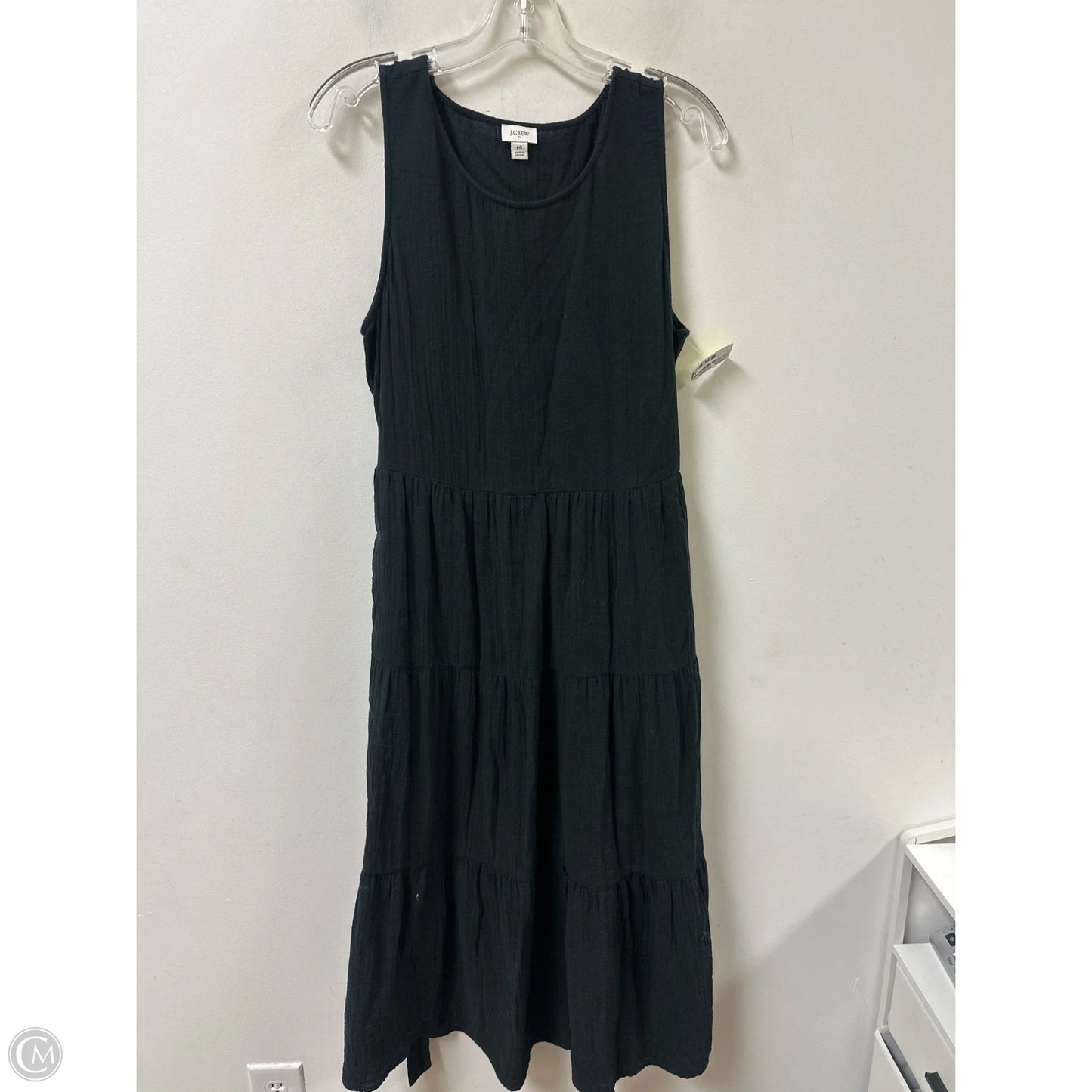 Dress Casual Maxi By J. Crew In Black, Size: L