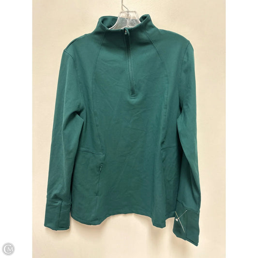 Athletic Top Long Sleeve Collar By Danskin In Green, Size: Xl