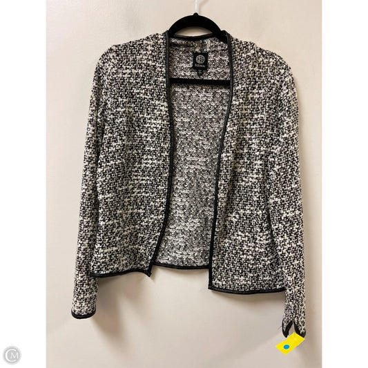 Sweater Cardigan By Bobeau In Black & White, Size: L