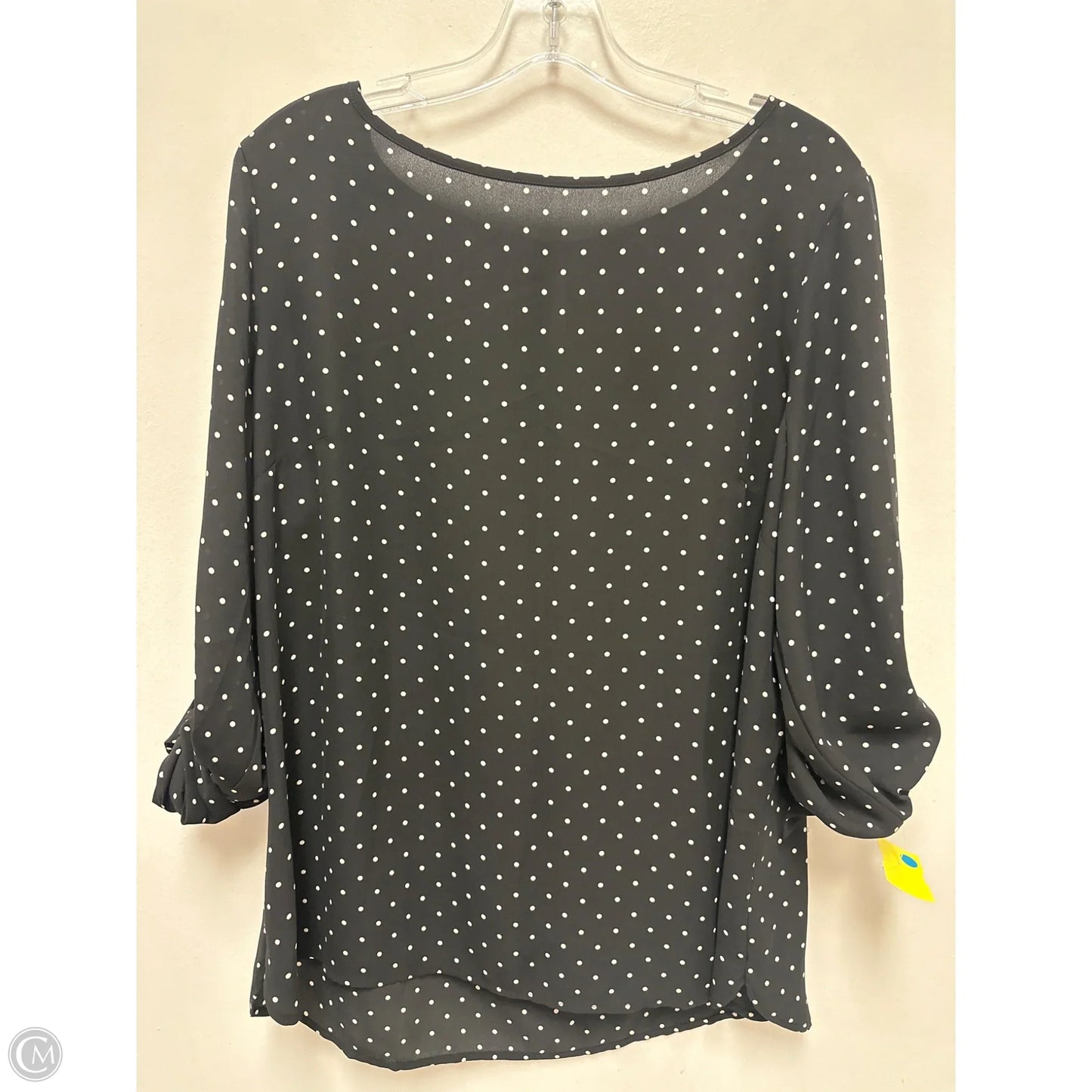 Top Long Sleeve By Nine West In Polkadot Pattern, Size: Xl