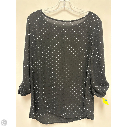 Top Long Sleeve By Nine West In Polkadot Pattern, Size: Xl