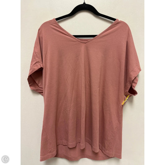 Top Short Sleeve By J. Jill In Pink, Size: 1x