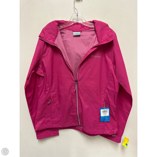 Jacket Windbreaker By Columbia In Pink, Size: L