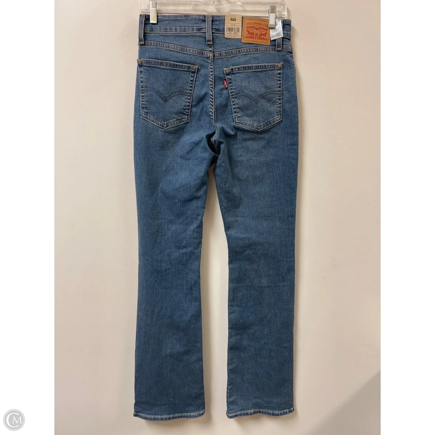 Jeans Boot Cut By Levis In Blue Denim, Size: 8