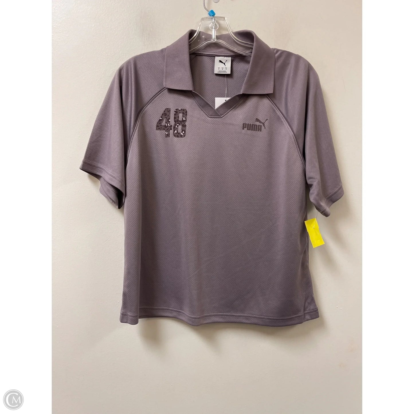 Athletic Top Short Sleeve By Puma In Purple, Size: M