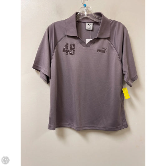 Athletic Top Short Sleeve By Puma In Purple, Size: M