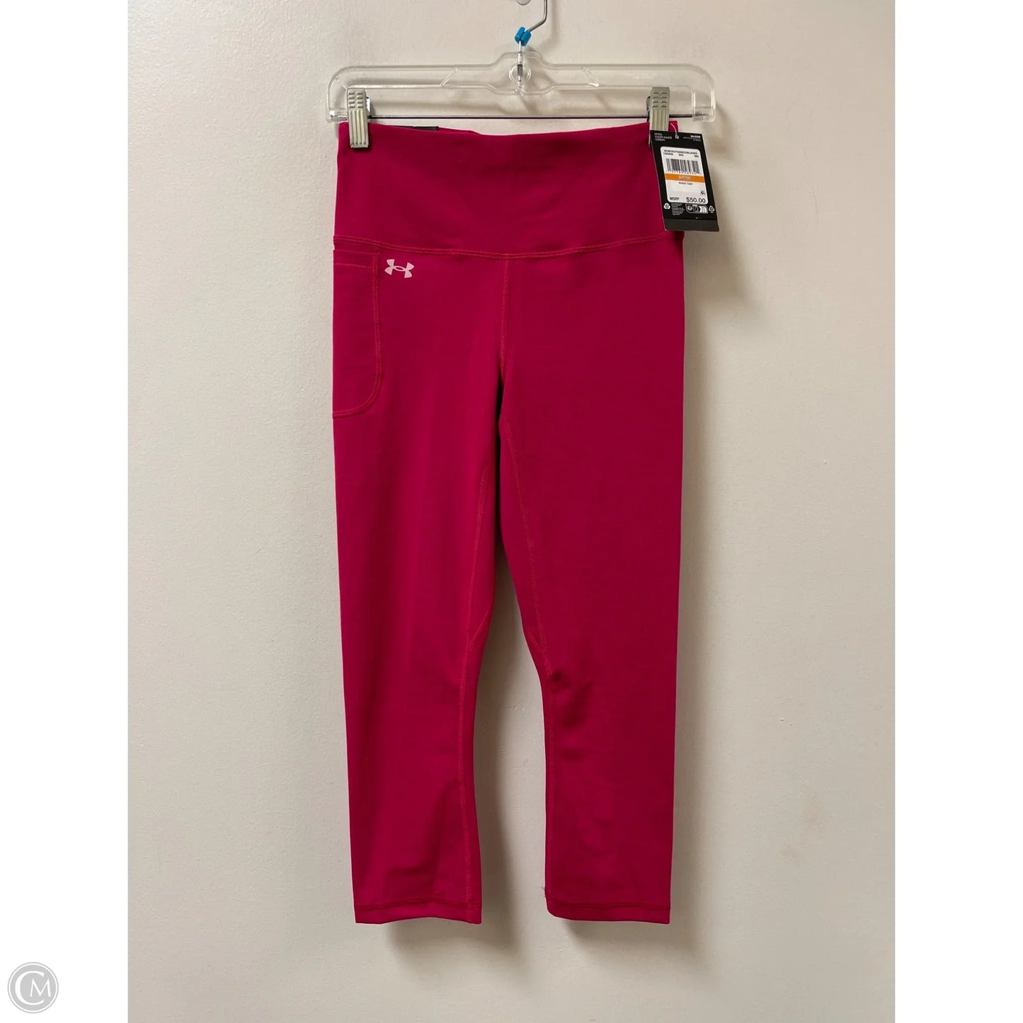 Athletic Leggings By Under Armour In Pink, Size: S
