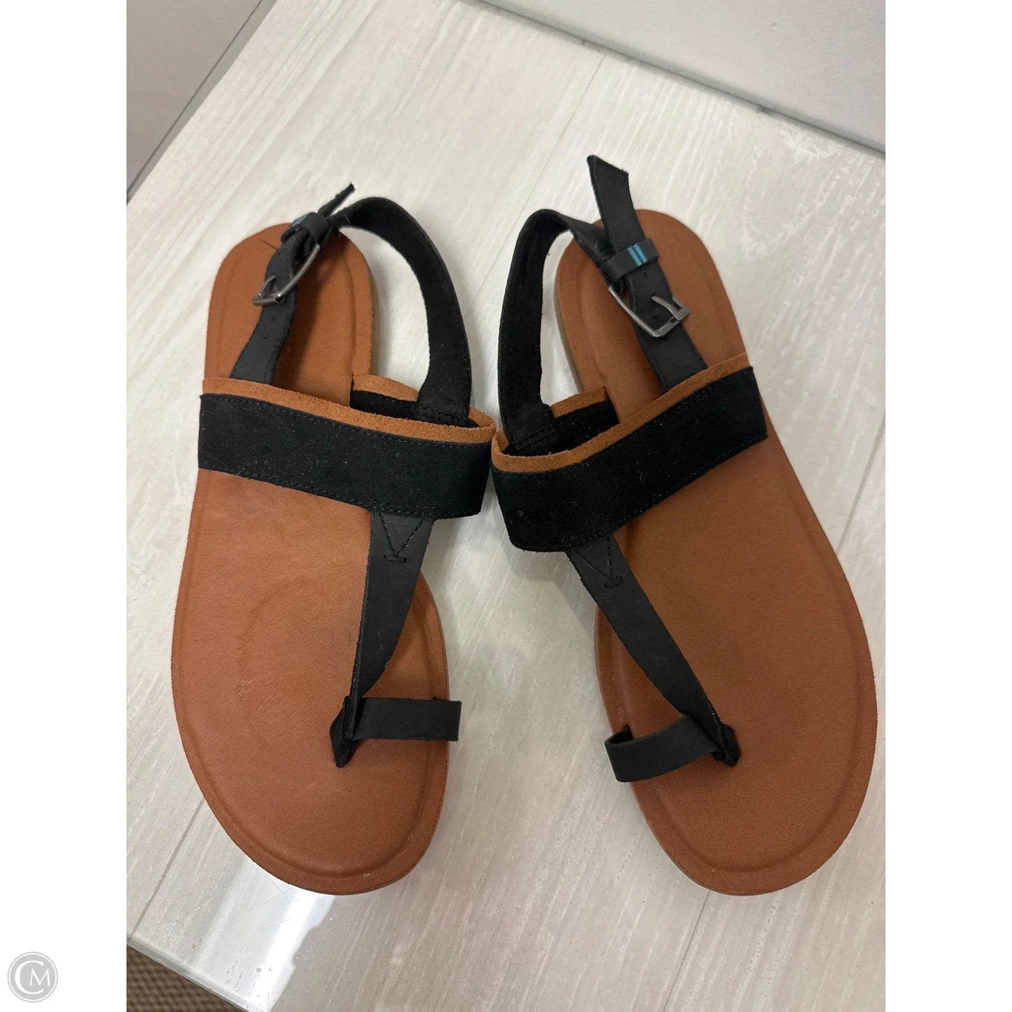 Sandals Flats By Toms In Black, Size: 6.5