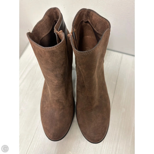 Boots Ankle Heels By Sugar In Brown, Size: 10