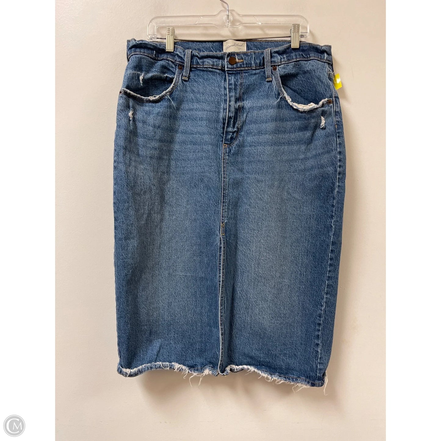 Skirt Midi By Universal Thread In Blue Denim, Size: 16