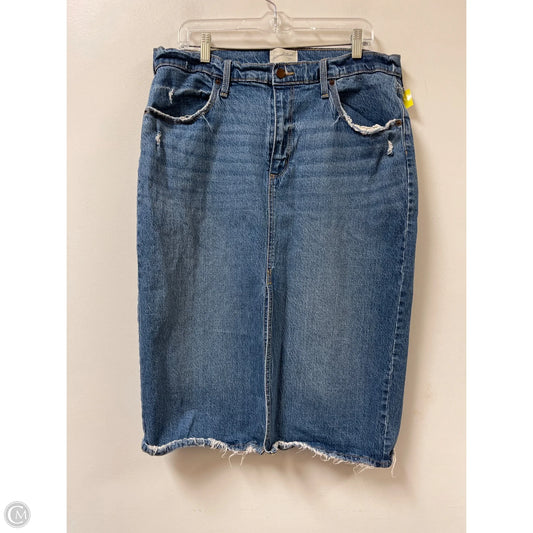 Skirt Midi By Universal Thread In Blue Denim, Size: 16