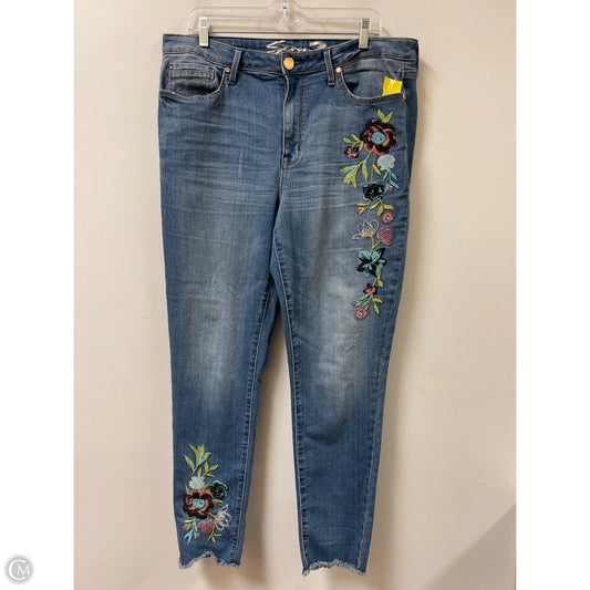 Jeans Skinny By Seven 7 In Blue Denim, Size: 16