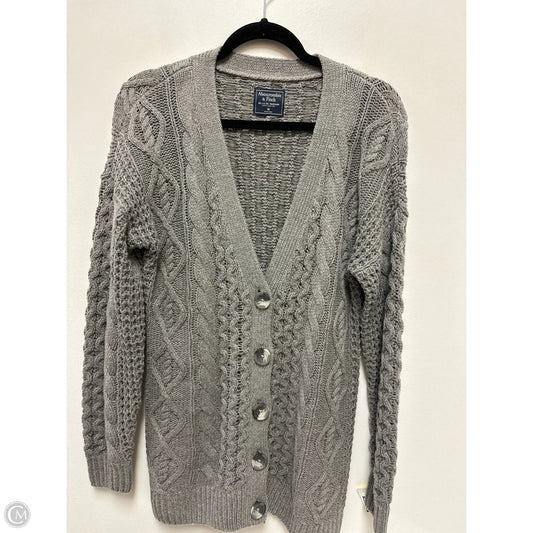 Sweater Cardigan By Abercrombie And Fitch In Grey, Size: M