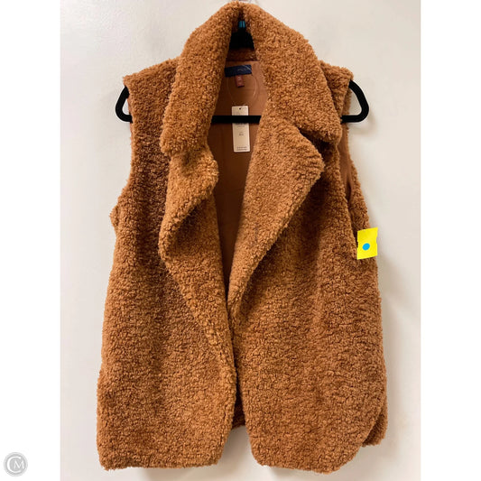 Vest Faux Fur & Sherpa By Pilcro In Brown, Size: Osfm