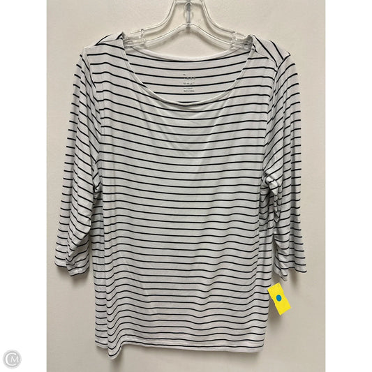 Top Long Sleeve By A New Day In Black & White, Size: 1x