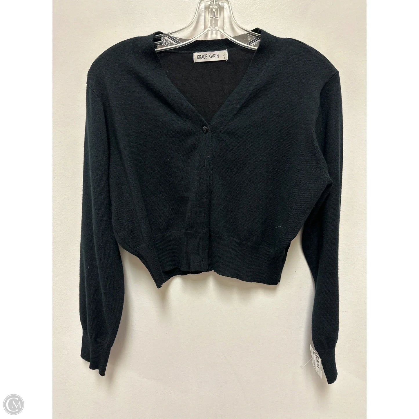 Sweater Cardigan By Grace Karin In Black, Size: L