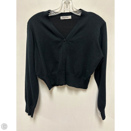 Sweater Cardigan By Grace Karin In Black, Size: L