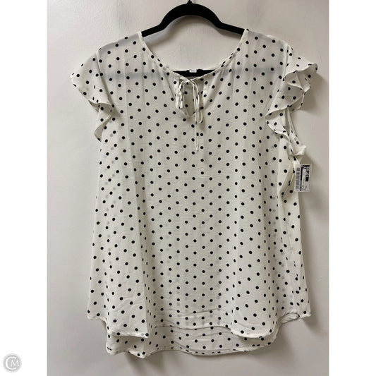Top Short Sleeve By 41 Hawthorn In Polkadot Pattern, Size: Xl