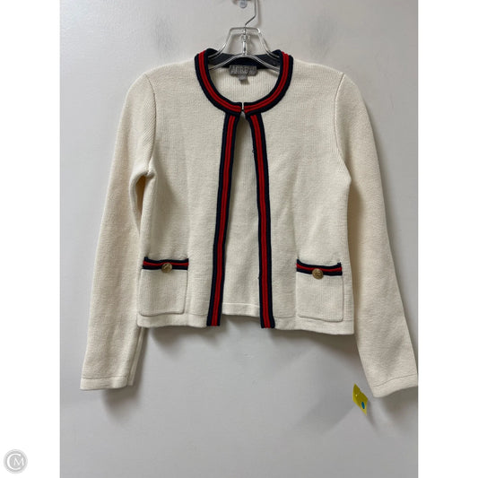 Sweater Cardigan By J. Crew In Blue & Red & White, Size: Xs