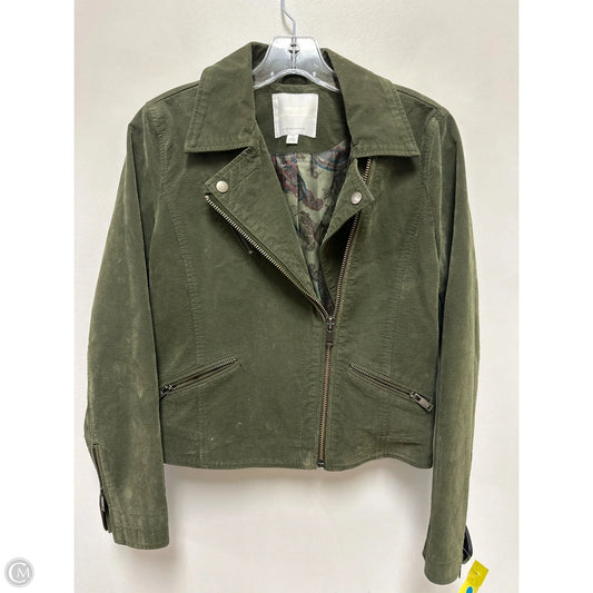 Jacket Moto By Anthropologie In Green, Size: Xs