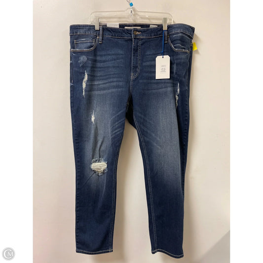 Jeans Skinny By Eunina In Blue Denim, Size: 22