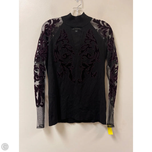 Sweater By Inc In Black & Purple, Size: L