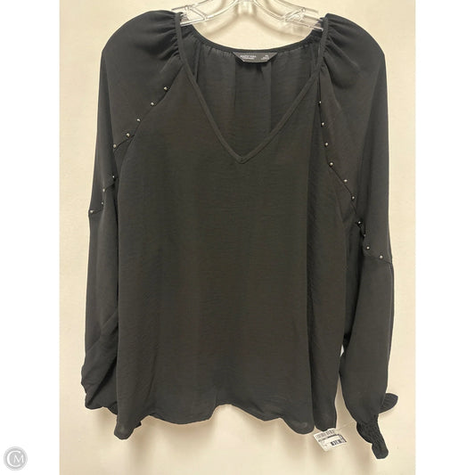 Top Long Sleeve By Simply Vera In Black, Size: Xl