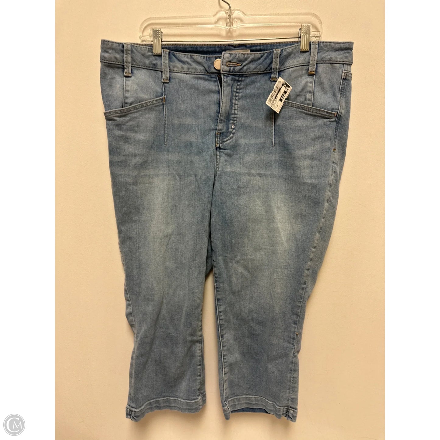 Jeans Cropped By Maurices In Blue Denim, Size: 16