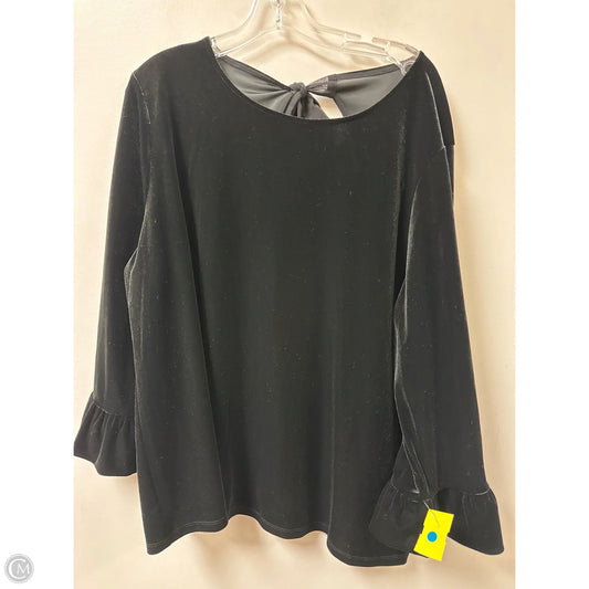 Top Long Sleeve By Talbots In Black, Size: 3x