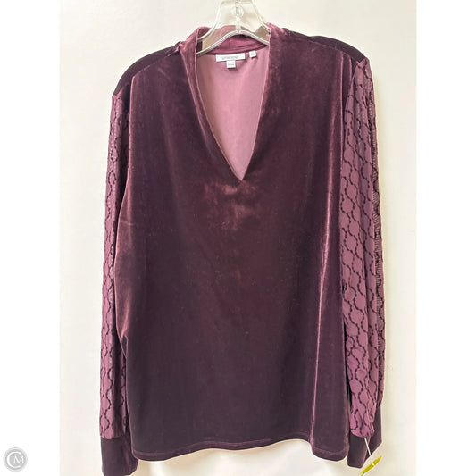 Top Long Sleeve By Chicos In Red, Size: 1x