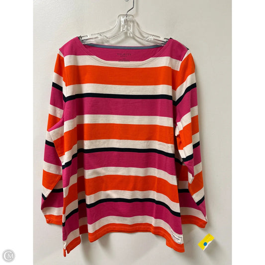 Top Long Sleeve By Talbots In Striped Pattern, Size: 2x