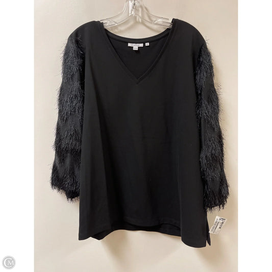 Top Long Sleeve By Chicos In Black, Size: 1x